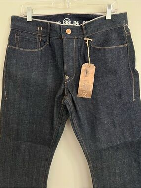 NWT Earnest Sewn Fulton 445 Raw Selvedge Denim Jeans 33